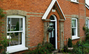 White timber sliding sash windows by Anglian Home Improvements myglazing ggf