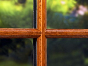 close up of timber window frame