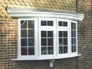 white framed windows
