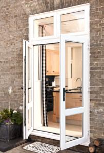 uPVC white French doors by Anglian Home Improvements myglazing ggf