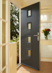 Barcelona GRP front door in anthracite grey by Anglian Home Improvements myglazing ggf