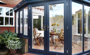 Anthracite Grey uPVC French doors by Anglian Home Improvements