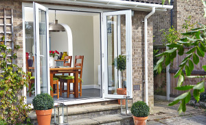 White uPVC French doors by Anglian Home Improvements myglazing ggf