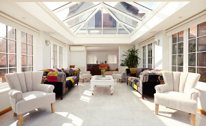 White timber orangery by Anglian Home Improvements myglazing ggf