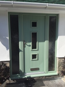 Entrance door Coastal Windows Conservatories green myglazing ggf