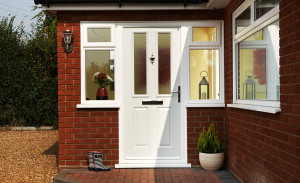Winchester GRP door in white by Anglian Home Improvements myglazing ggf