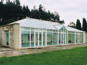 large conservatory fully glazed