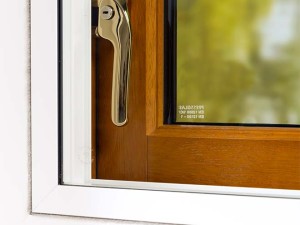 close up of timber window hardware and secondary glazing by everest limited