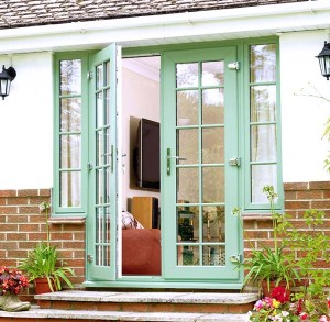 lime green french doors