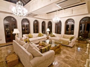 large modern orangery interior furniture