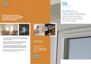 Advice to Consumers regarding ventilation when replacing windows in dwellings