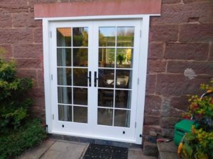 French door set with Georgian glazing bar cheshire joinery services