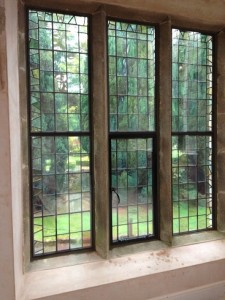 Touchstone Glazing Solutions leaded windows view outside to trees