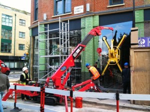 Shop front glazing