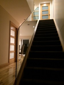 staircase with glass balustrade all glass and glazing myglazing ggf uk
