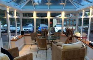 conservatory showroom with furniture and lighting