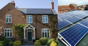 solar panels on house
