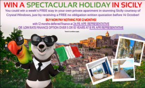 Crystal Home Improvements Sicily 2018 promotion