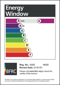 BFRC Energy Window colour ratings sticker
